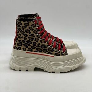 Alexander McQueen Thread Slick High-Top Sneakers. Size 6